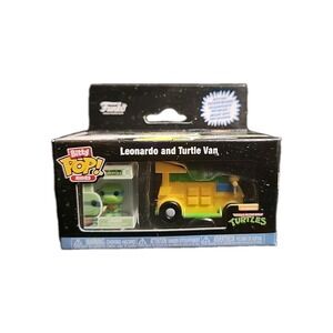 Funko Bitty Pop Rides TMNT Leonardo And Turtle Van Vinyl Figure Set Exclusive